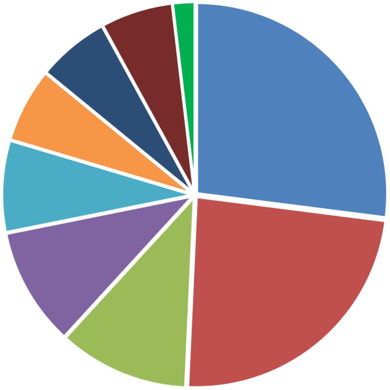 Pie Chart for Worldwide Dividend Plus