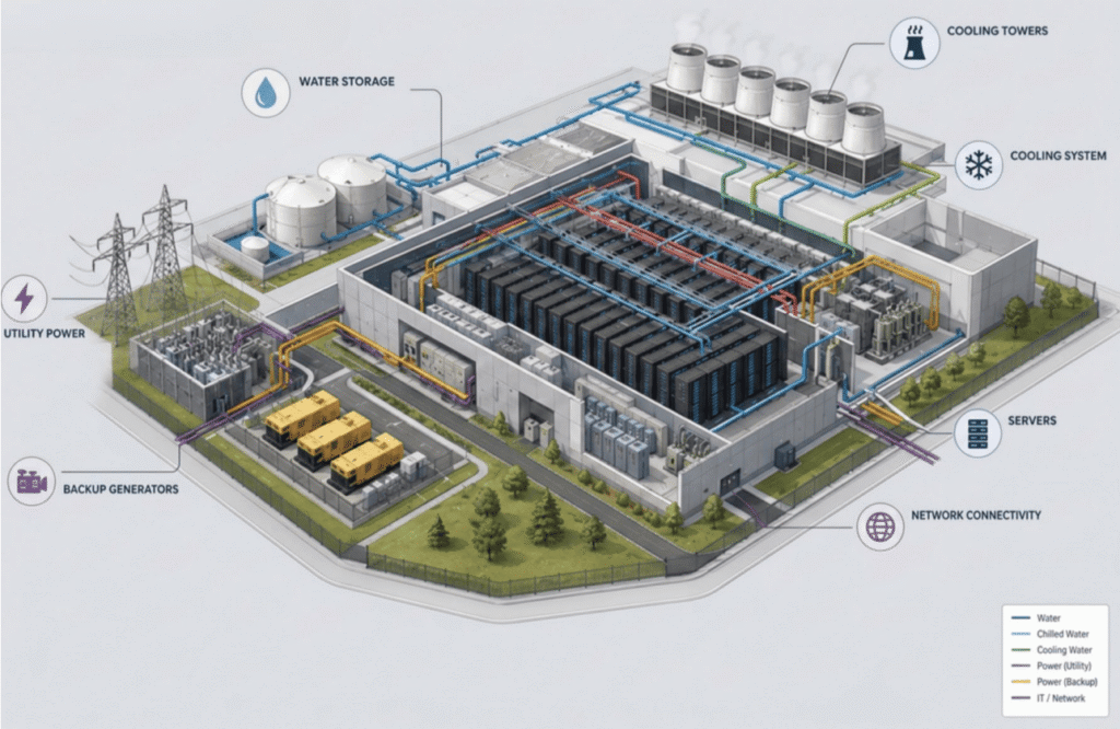 Visualizing a Hyperscale Data Center Data Center Graphic - Visualization